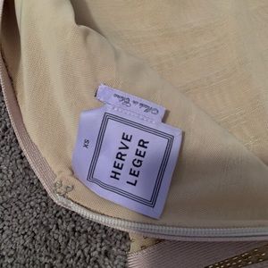 Herve Leger gold dress
